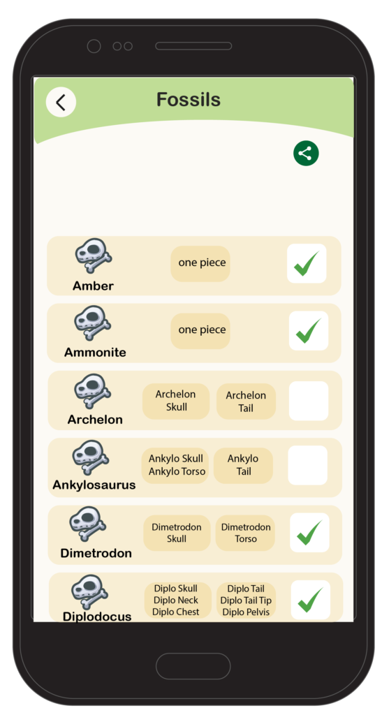 Blathers Assistant mockups_fossils