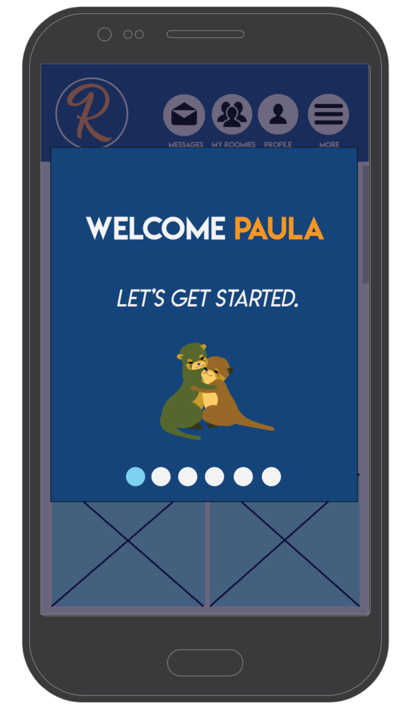 first time user mockup